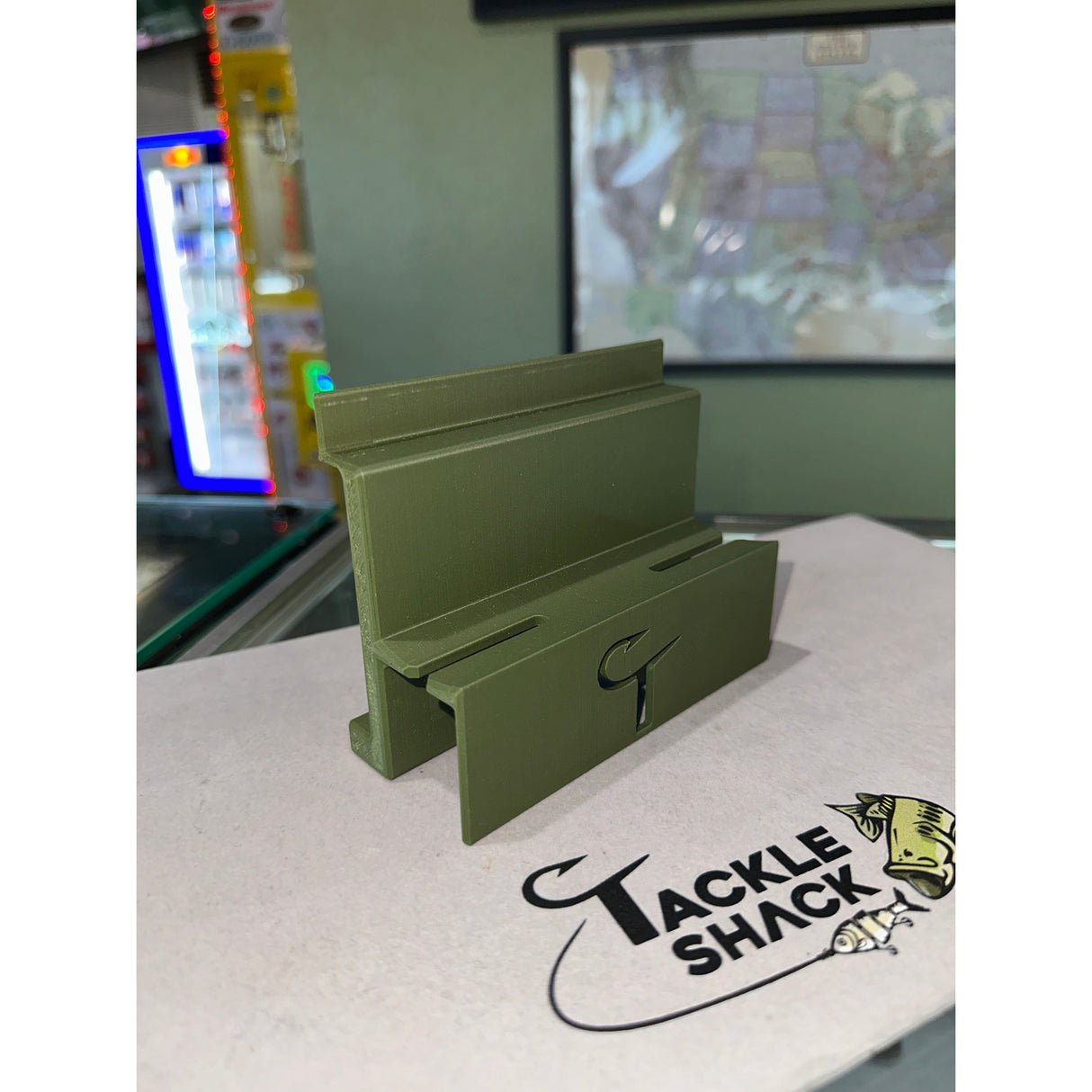 Tackleshack / W.M. Bayou Swimbait Stand for Slatwall ONLY (Large Olive)