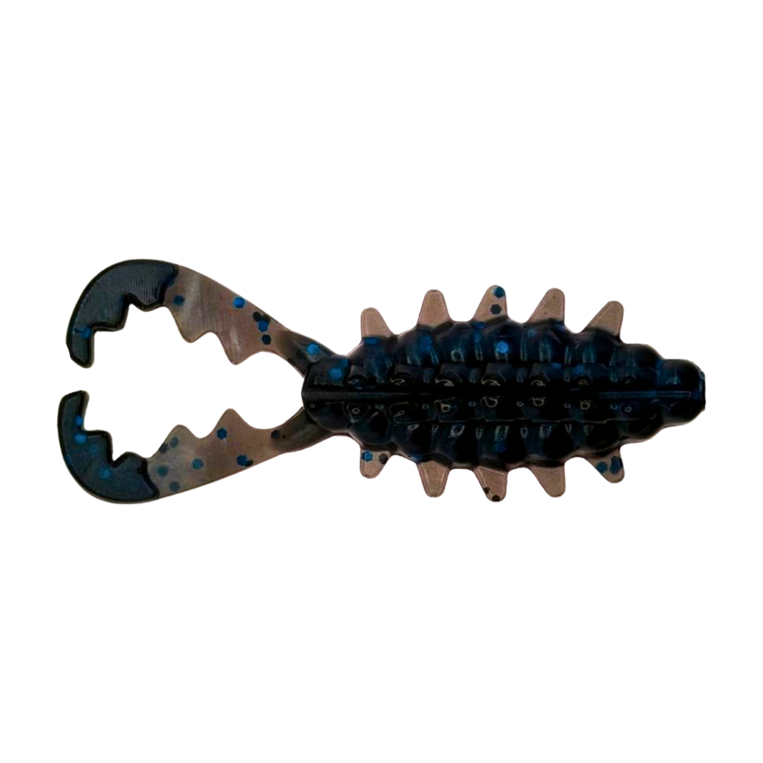 Baby Bio Craw soft plastic bass lure in Black and Blue color