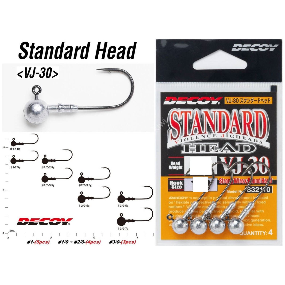 Decoy Standard Violence Jighead VJ - 30 - Tackle Shack TX