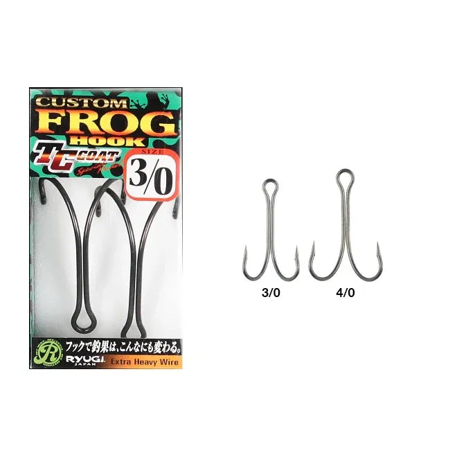 Ryugi Custom Frog Hooks (TC Coat) 2pk (Limit 4 per size)