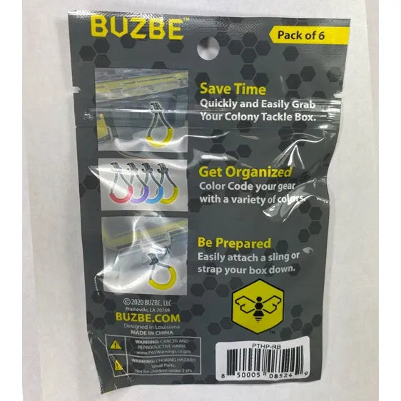 Buzbe - Pull Tab & Hitch Point - Pack of 6 Multi-Color