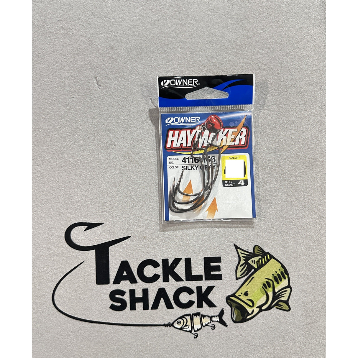 Owner Haymaker Hook Silky Gray - Tackle Shack TX