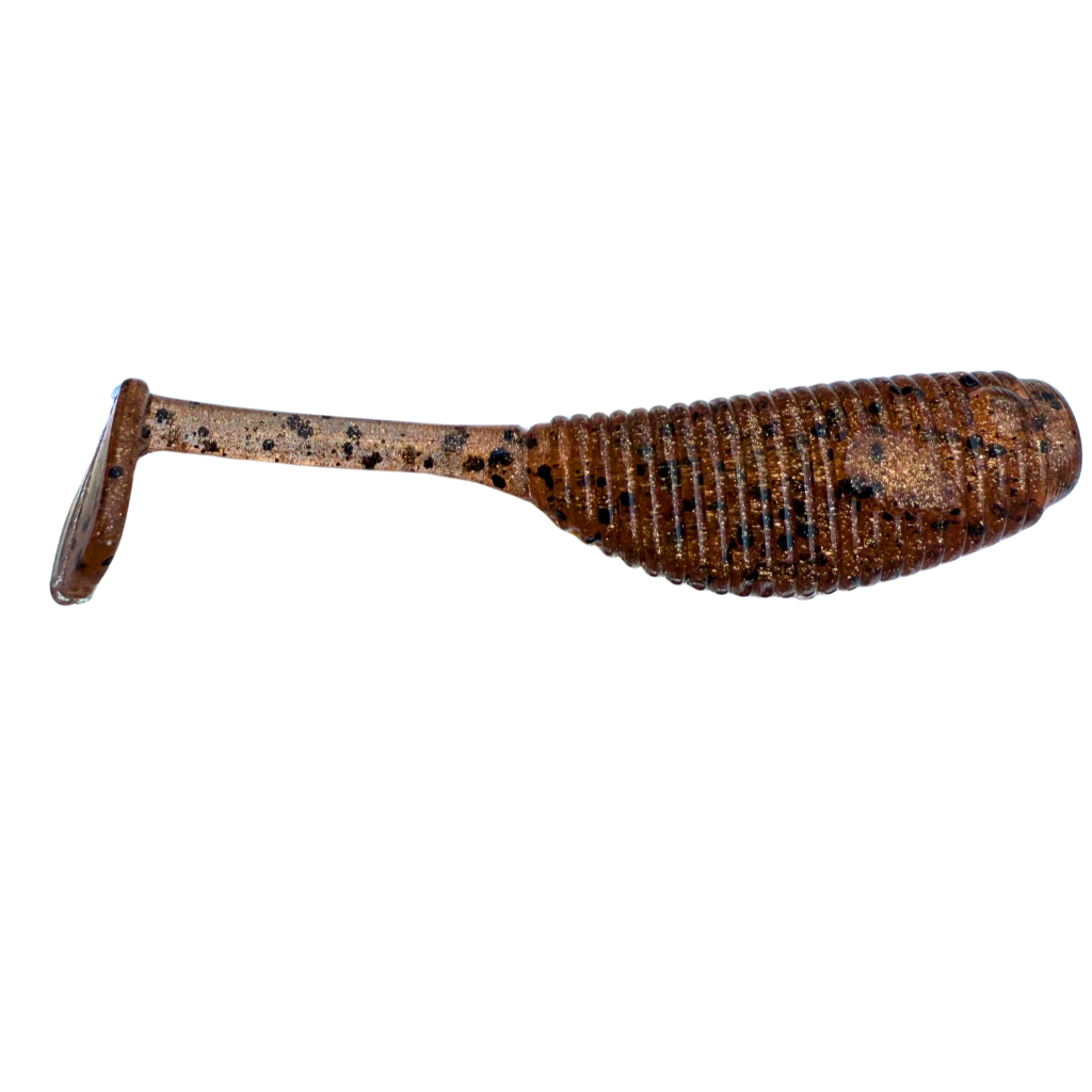 The Phat Paddle soft plastic bass lure in Honey Pepper