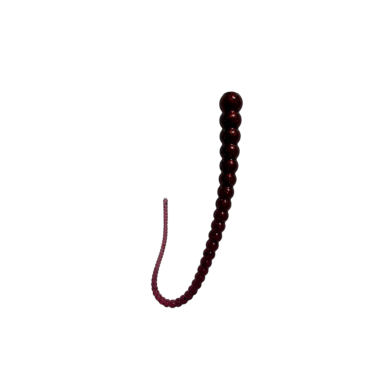 Whip Worm - Soft Plastic Worm with Whip Like Tail for Bass Fishing - Bayou Ember