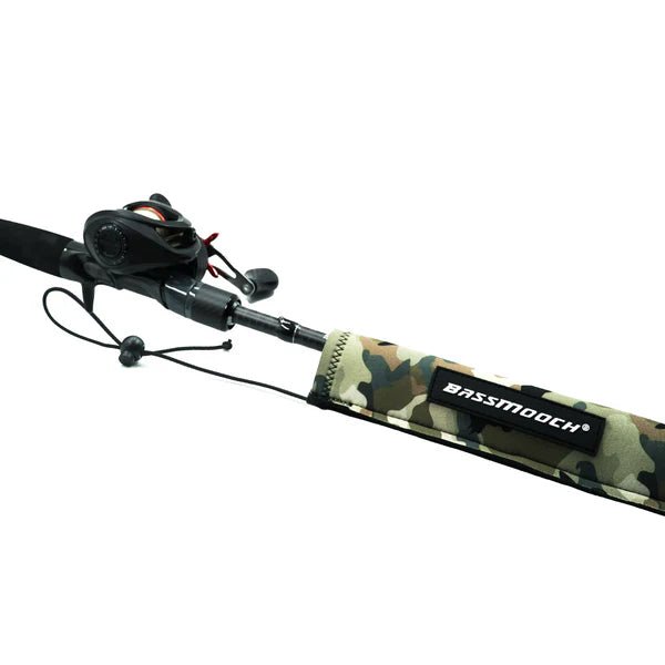 BassMooch Neo Rod Sleeve - Green Camo - Casting - Tackle Shack TX