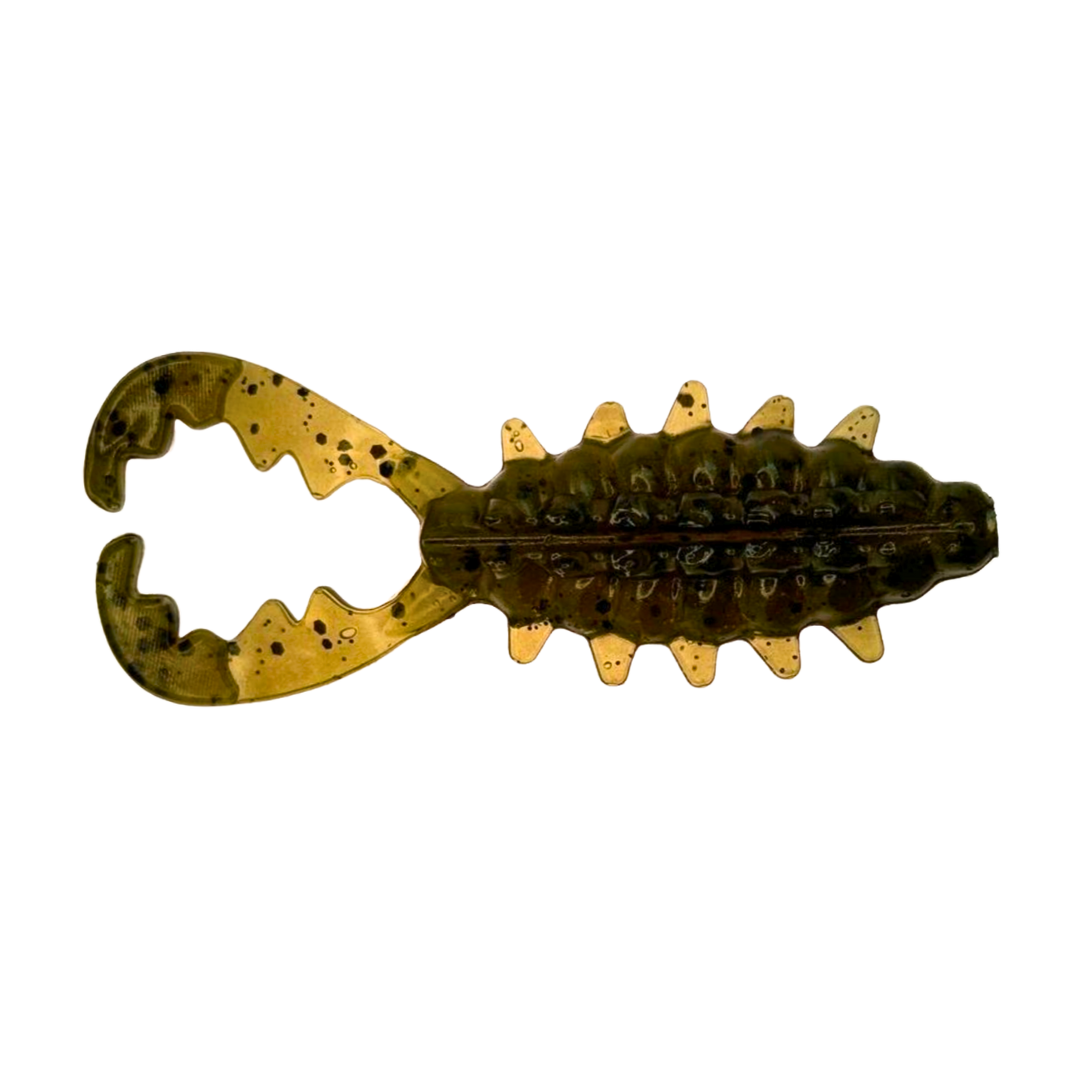Baby Bio Craw finesse fishing bait in Green Pumpkin color