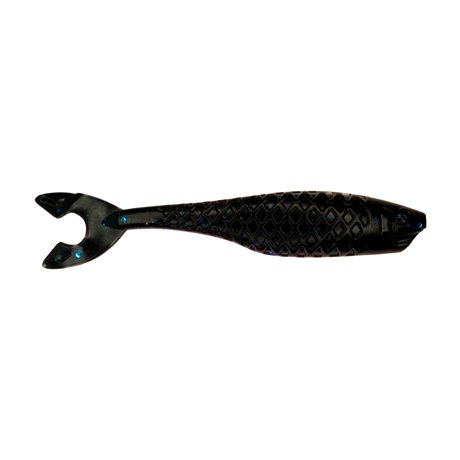 Bash Minnow soft plastic bass lure in Black and Blue
