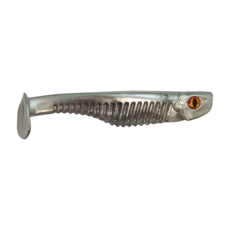 Bone Thug soft plastic bass lure in Silver Fish