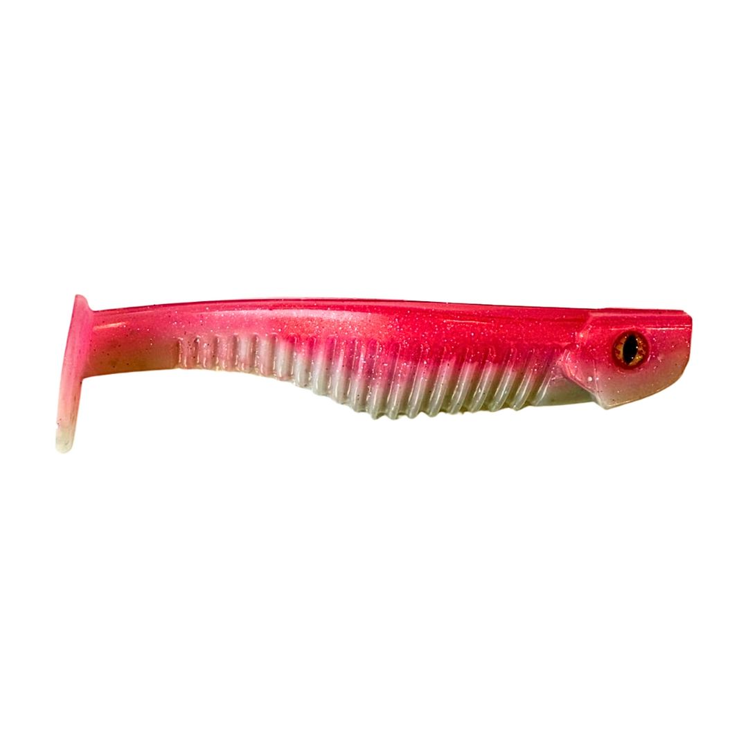 Bone Thug soft plastic bass lure in White/AlienD