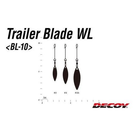 Decoy Trailer Blade Willow Leaf Silver BL - 10S - Tackle Shack TX