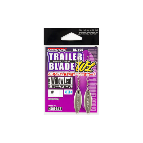 Decoy Trailer Blade Willow Leaf Silver BL - 10S - Tackle Shack TX
