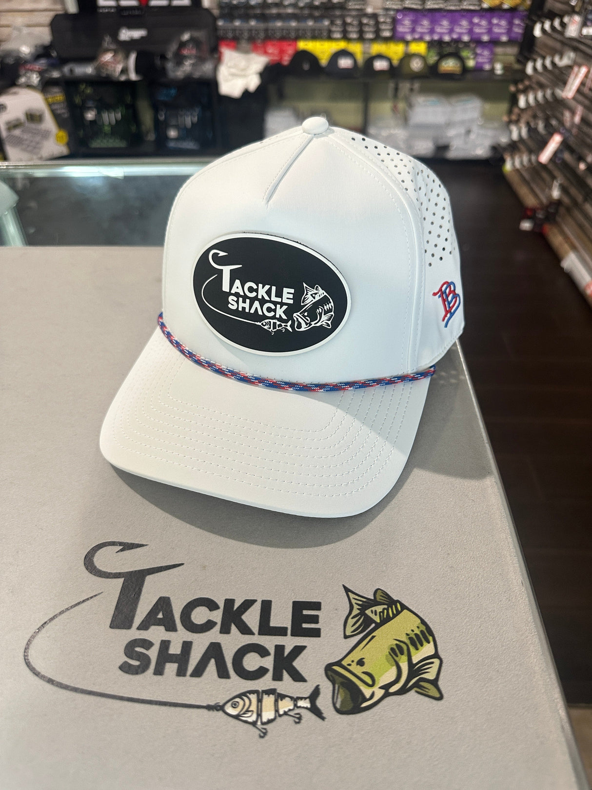 Tackle Shack Hat Curved Rope - White