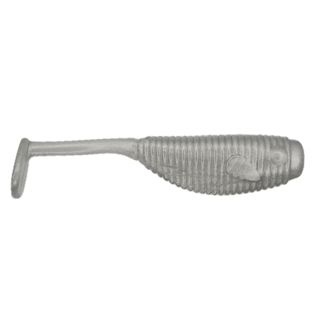 The Phat Paddle soft plastic bass lure in Silver Fish