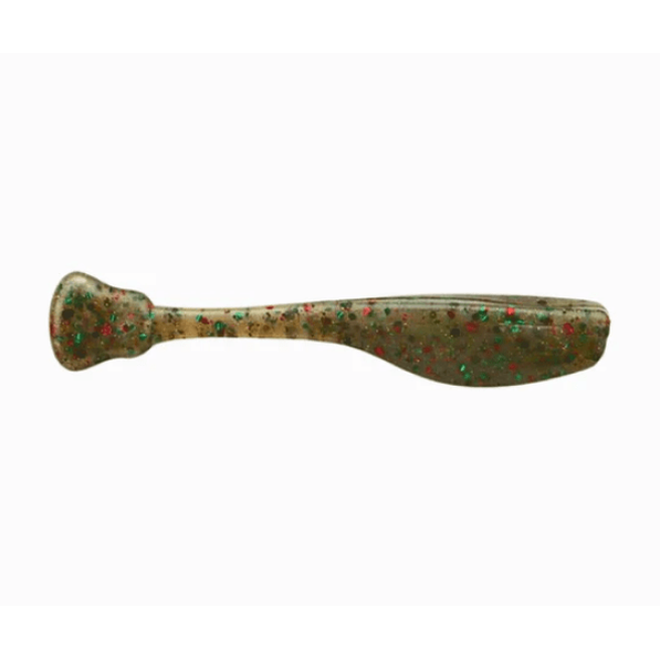 Freefall Fry soft plastic bass lure in Guacamole