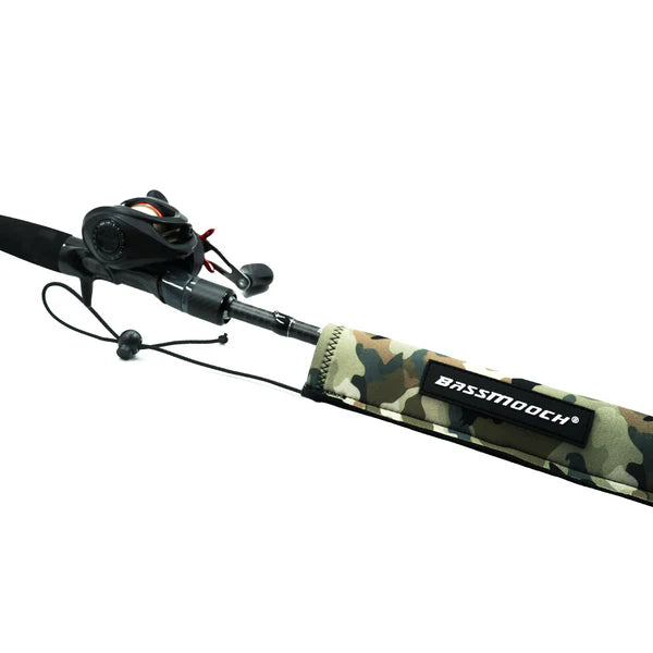BassMooch Neo Rod Sleeve - Green Camo - Casting